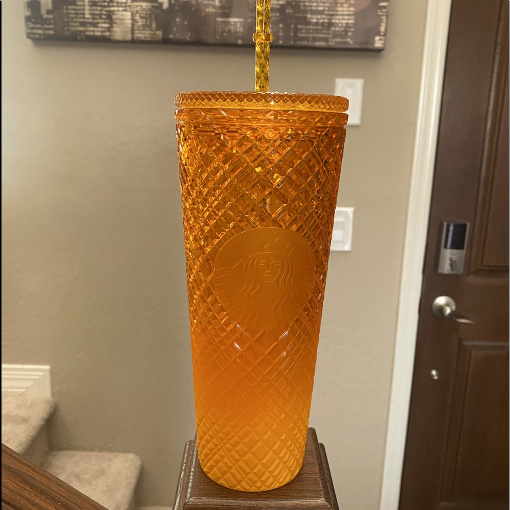 Authentic 2022 Starbucks 24oz Venti Mango Tumbler